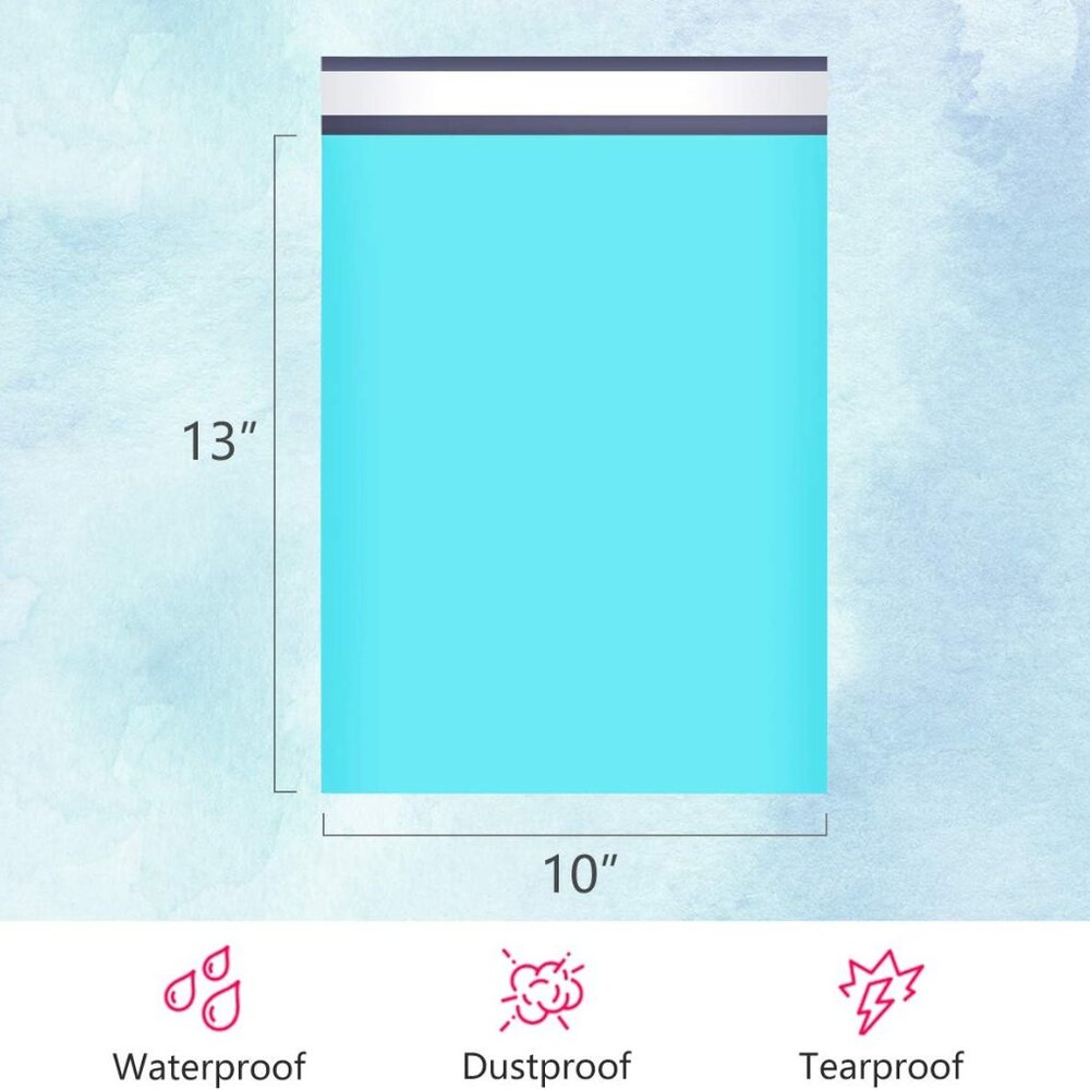🔥(25) 10x13" Poly Mailing Bags Teal Color Shipping Mailing Envelopes Bags - Picture 4 of 8